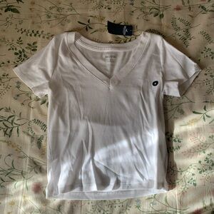 Hollister White Short Sleeve Tee
